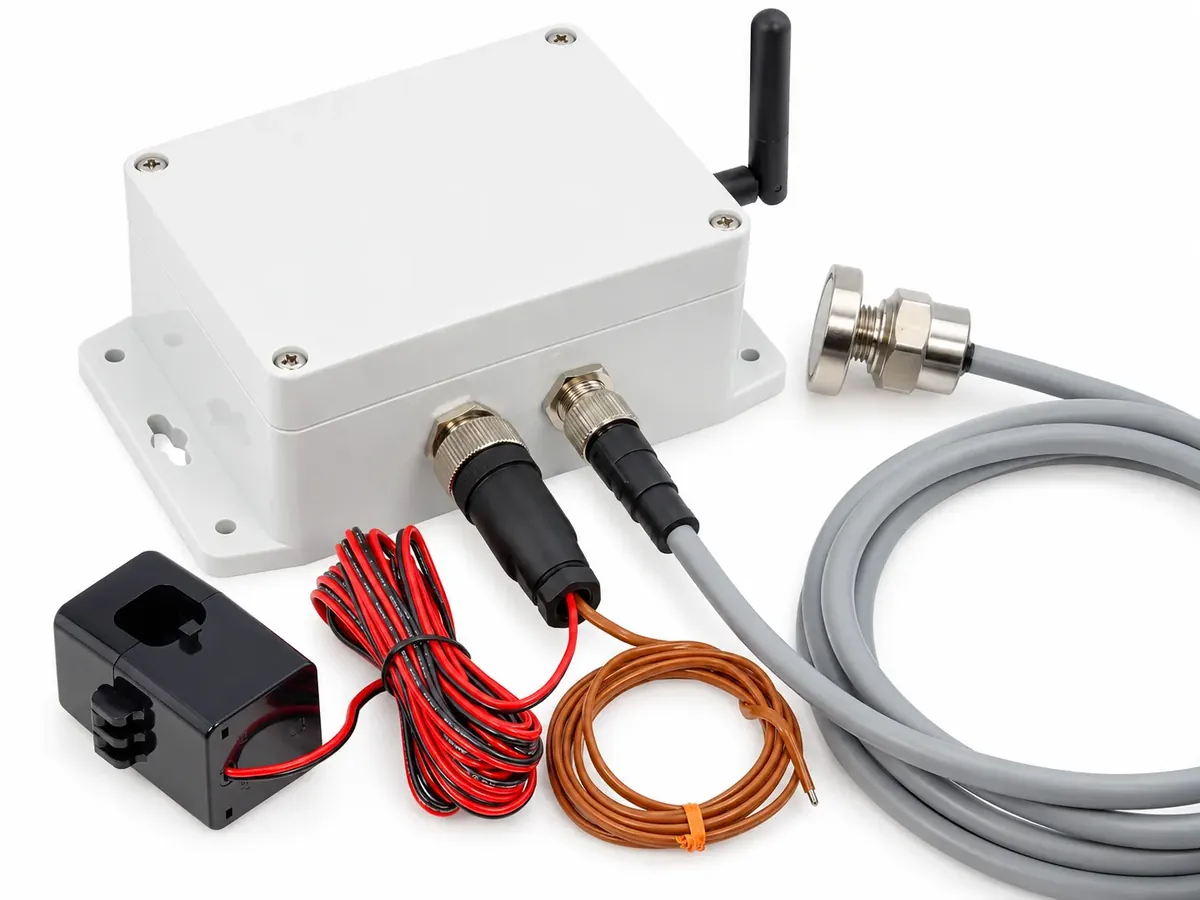 Wireless sensor unit with current clamp and cables
